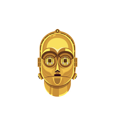 C-3PO art character design hero illustration illustrator starwars vector