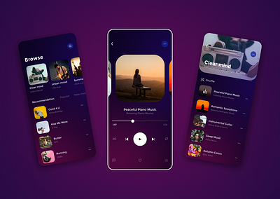 Music App UI Design (Recreated) app design typography ui ux