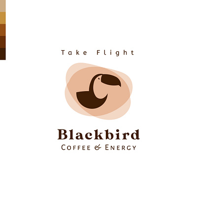 Logo Design Concept for Blackbird Coffee & Energy bird brand identity branding brown coffee geometric golden ratio graphic design logo logo design restaurant logo vector