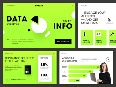 DATZET Pitch Deck Design agency analytics brand guidelines brand identity branding chart data halo lab identity investments logo logo design logotype marketing packaging pitch deck sales smm startup studio