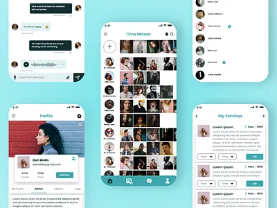Social Media Application app design ui ux