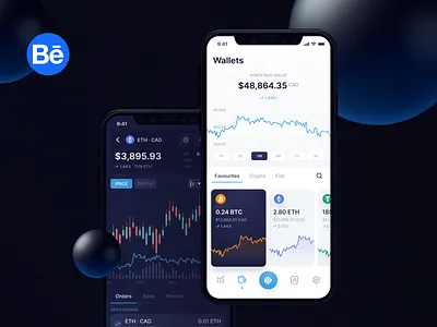 NDAX: Case Study android app application blue branding canada coins crypto dark exchange ios logo minimal navy ndax ui ux