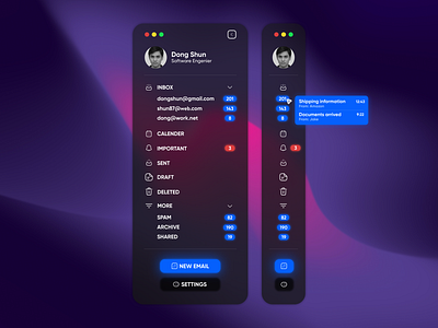 Mac Mail App - Sidemenu app appdesign application daily ui design figma mail ui uidesign uiux