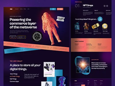 NFT Web Exploration I Ofspace art artwork colourful design crypto cryptocurrency digital assets futuristic web nft non fungible ofspace token trend 2022 trendy ui userinterface web web design web ui webdesign website