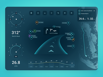 Maritime navigation control control panel cruising fleet fleet management geo gis interface management system map performance analysis ship ui ux