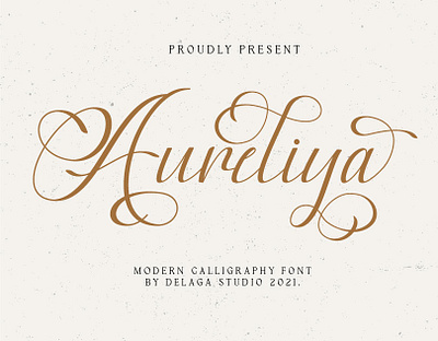 Aureliya - Calligraphy Font calligraphy font elegant font hand crafted layout font lettering logo font typography