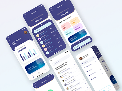 UI Design of a concept Fintech app app fintech product design startup ui ux