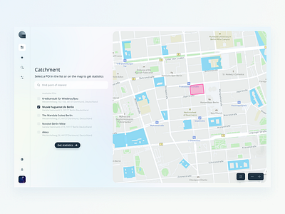 Consumer behavior analysis : part 2 analysis catchment areas consumer customer journeys dashboard design geo gis interface location map poi spatial uiux ux