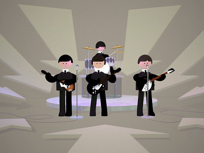 Twist and Shout 3d character animation 3d character design 3d illustration animation band character design guitars illustration looping music rock the beatles