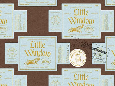 Little Window barrell lagered bock bier beer branding beer label beer label art beer label design branding design emeryville graphic design illustration illustrator logo type typography wondrous brewing co