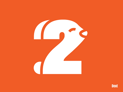 2 + Bunny animal bunny dext number orange planning poker rabbit typography