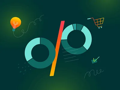 Survey Illustration business charts design designer flat graphic green illustration illustrator logo marketing neon percentage shopping statistics study style survey vector visual