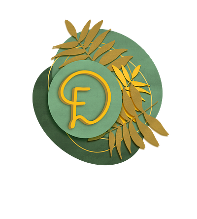 Logo design for Evelyn Creative Design branding graphic design green illustration jungle leaves letter form logo pictorial plants procreate yellow