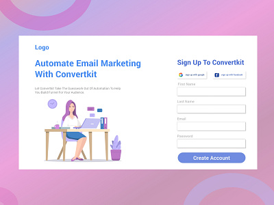 Sign Up Page branding design illustration logo ui uidesign uiux ux ux design vector