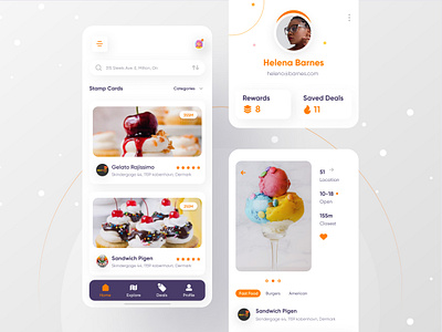 Food Mobile App UX/UI Design agency app app design clean design clean ui delivery app elegent homepage interface design landingpage minimal minimal design minimal ui mobile app open for hire ui ui designer uiux webapp website