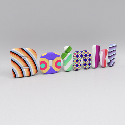 Boink! cinema 4d colors interpolation materials rounded edges typography