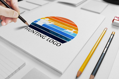 Hunting Logo Design artist brandidentity branding creative design feminine logo graphic design logo logo design logomaker minimalist logo typography typography logo watercolor logo