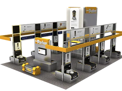 30x40 Display 3d branding graphic design