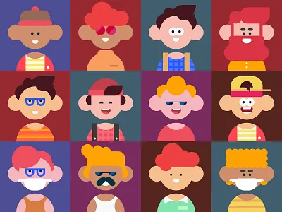 NFT Collection cartoon character collection design flat flat design illustration nft nft art nft collection vector