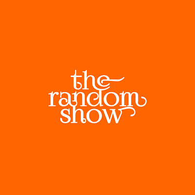 The Random Show Logo flat flat design flat logo flat logo design font font logo fonts logo logo design orange plain show show logo typo typography typography logo typography only white