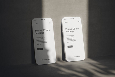 iPhone Clay Stylish Mockups 3d abstract clay clean design device display iphone isolated mobile mockup modern phone realistic responsive screen shadow smart smartphone template