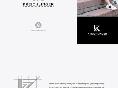 K logo (Kreichlinger) design fishion logo logodesign vector