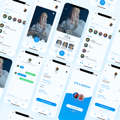 Dating app design Full project : https://www.behance.net/galler minimal ui ux