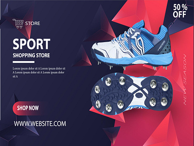 Sport Fashion Shoes Banner app banner design branding design flyer graphic design icon illustration logo ui