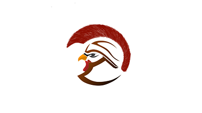 Ayam dari spartan design icon logo vektor