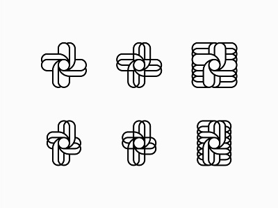 Swirls circle design flower line mark shape swirl symbol vector