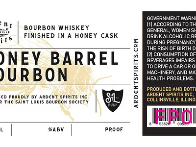 STL Bourbon Society - Light concept bourbon graphic design honey label whiskey