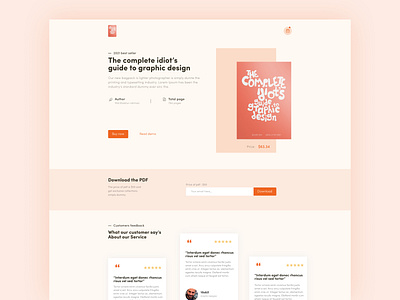 Single book web landing page ui design 2022 book clean design e commerce figma landing page minimal pdf product product design responsive design single store template trendy design ui ui ux web design website