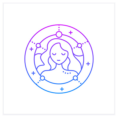 Virgo gradient icon art astronomy branding design graphic design icon illustration logo stye ui vector