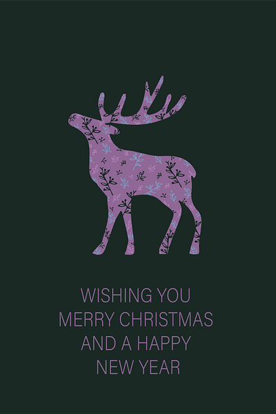 Christmas deer animal christmas deer design holiday illustration vector
