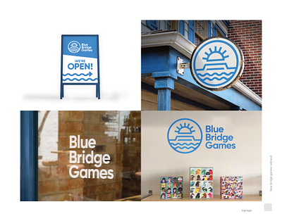 Blue Bridge Games Rebrand Concept // Signage branding graphic design logo rebrand sign