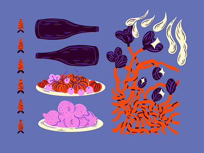 Still Life Week 71 carrots design digital illustration floral flowers illustration illustrator procreate still life truegritsupply vegetables