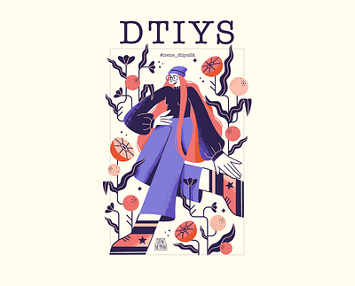 DTIYS Challenge art artist artwork challenge character colorful design digital dribbble dtiys dtiyschallenge flat girl character illustration illustrator oranges plants procreate textured woman