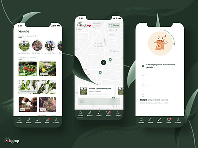 Potageup - Mobile app - Ui Design. app design app design mobile design green illustration interface ios app minimal mobile mobile application mobile apps mobile ui mobileuidesign plants tiphanie ui uiuxdesign ux web design