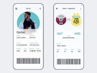 App for Football competition app card fanid footbal health soccer sport travel ui