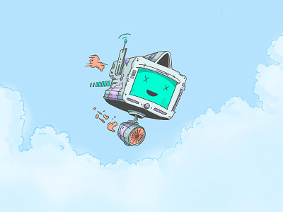 KICK'N ROCKS Flying computer airdrop branding character crypto design illustration kickn rocks logo minneapolis nft texture ui