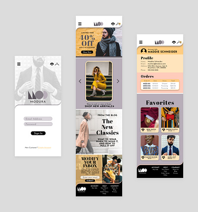 Modura E-Commerce for Mobile branding design graphic design logo ui ux