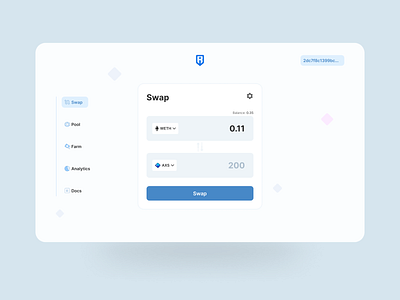 Ronin Defi Swap interface redesign 3d chain crypto defi design exchange logo meta metaverse mockup swap ui uiux vector web3