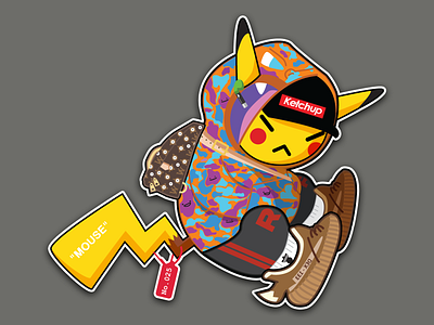 Hypebeast Pikachu character design gaming graphic design hypebeast nintendo pikachu pokemon streetwear