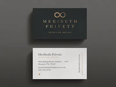 Meribeth Privett Business Card Design branding logo print design visual identity