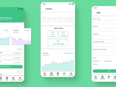 Financer design app app design ui ux