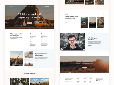 Travice - Travel Agency Landing Page landing page travel travel agency travel agency landing page travel web design ui design ui exploration web design