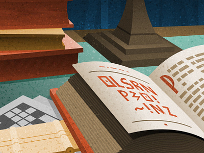Puzzle Society - Ancient Texts ancient canadian artist games graphic design illustration mystery puzzle retro vintage yeg