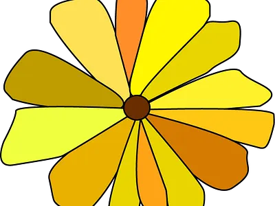 Yellow Flower Newbies branding flower graphic design illustration logo ui vector yellow yellowflower