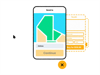 Shipping & paying animation form forms motion graphics payment shipping shopping ui