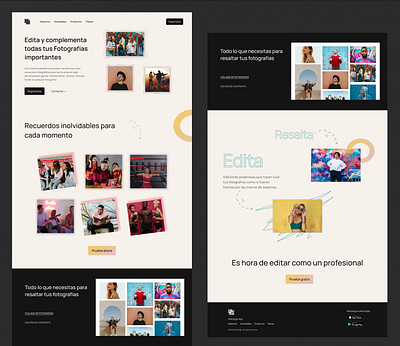 Pic Editing Website concept design minimal ui